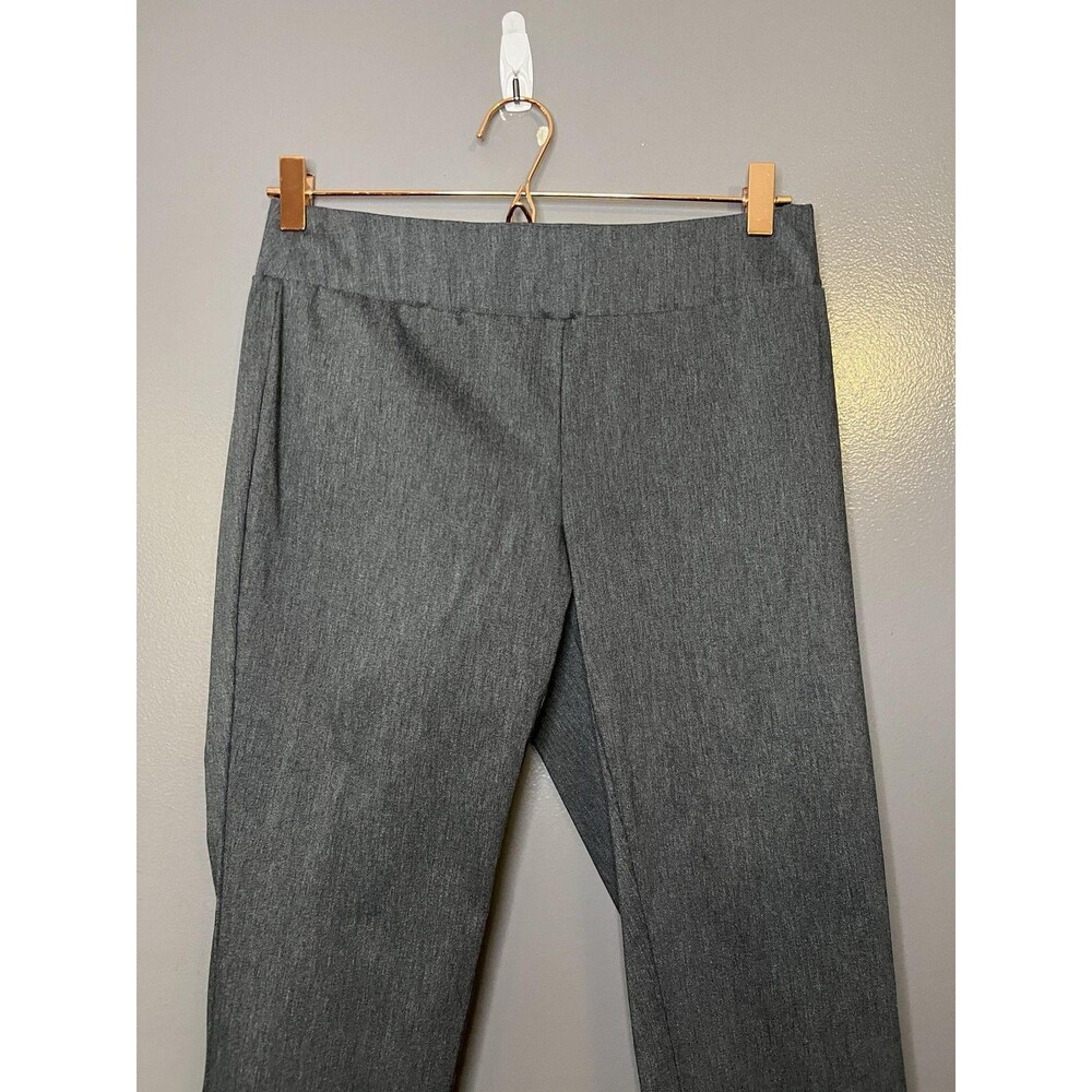 SATINATO Pants Womens 6 Gray Slim Leg Pull On Stretch Dress Work Office Twill